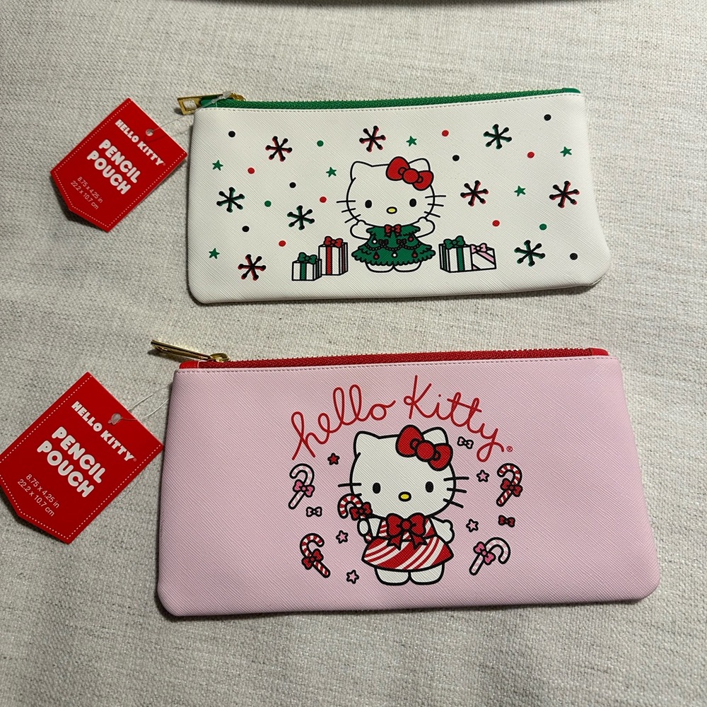 Hello Kitty Set of Two Christmas Pencil Pouches